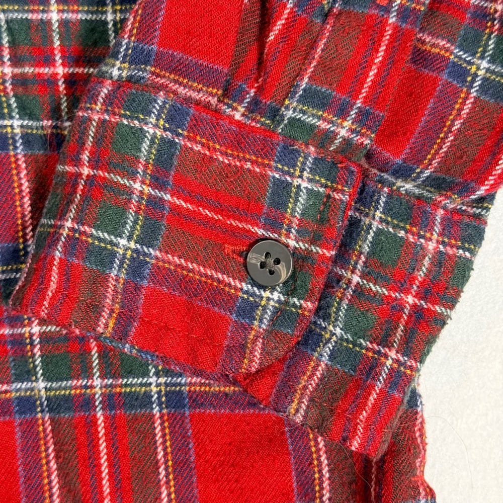 Abercrombie & Fitch Soft Collection Red Plaid Flannel Shirt Women XS Long Sleeve - Picture 15 of 16
